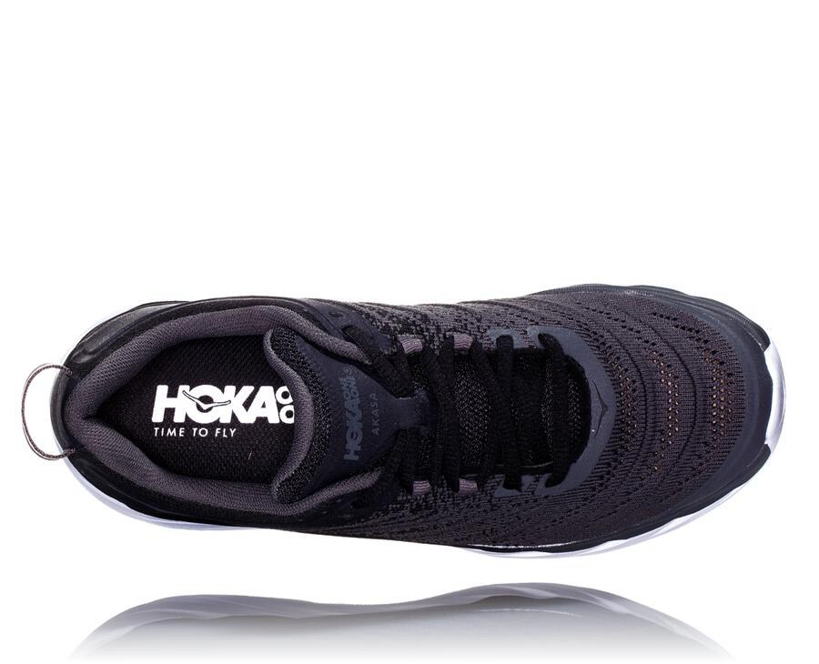 Hoka One One Hardloopschoenen Heren - Akasa - Zwart/Wit - FJ0432186